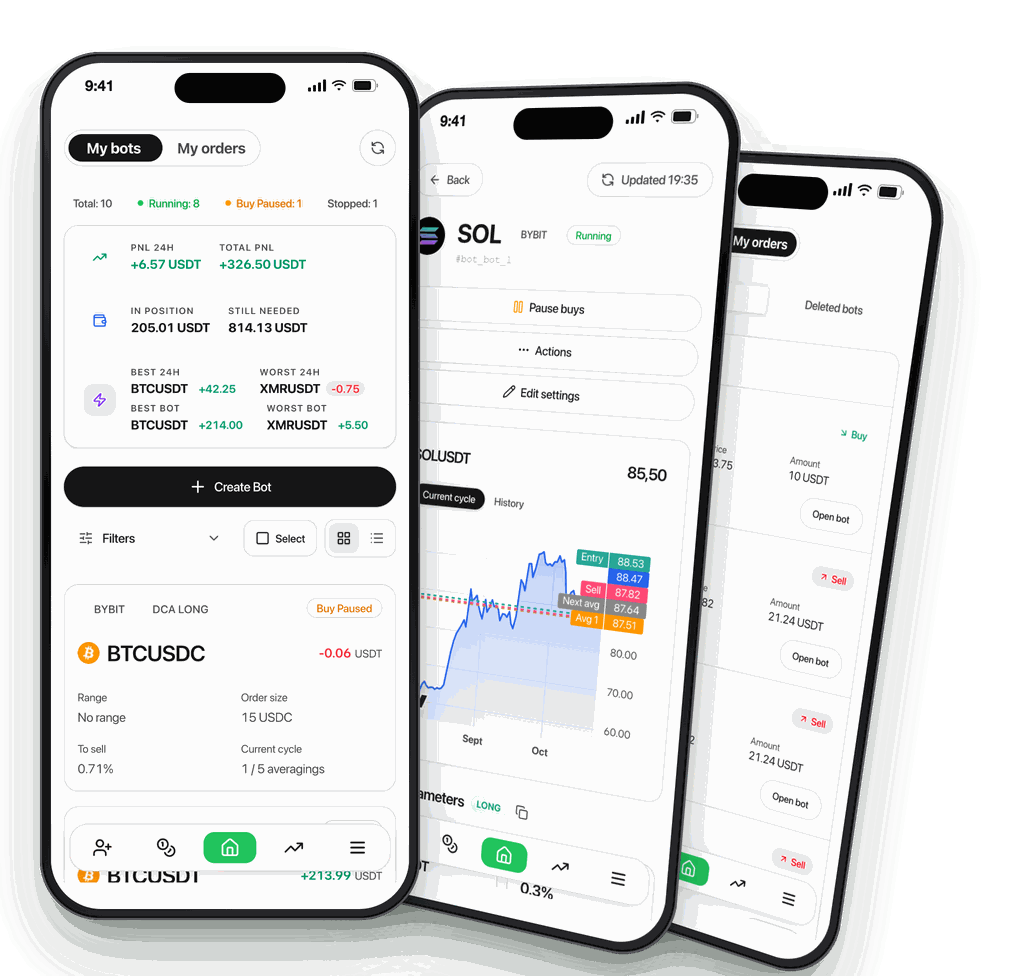 Trading bot interface